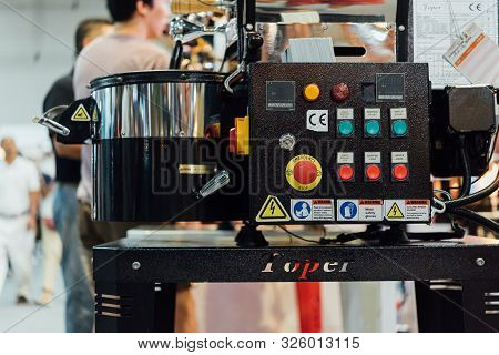 Bangkok, Thailand - March 16, 2019 : Unidentified Coffee Shop And Barista Showing Coffee Maker For R