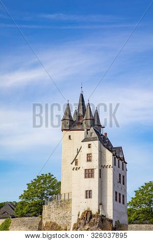 Historic Castle In Village Diez In Germany