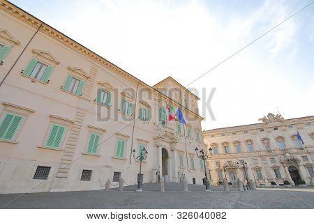 Quirinal Palace Historical Building In Rome Italy