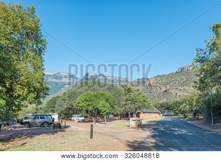 Swadini, South Africa - May 19, 2019: View Of The Caravan Park At Swadini. Vehicles And A Caravan Ar
