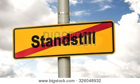 Street Sign The Direction Way To Improvement Versus Standstill