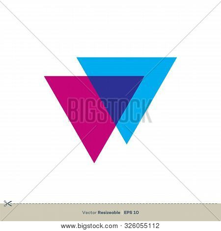 Abstract Overlapping Triangle Icon Vector Logo Template Illustration Design. Vector Eps 10.