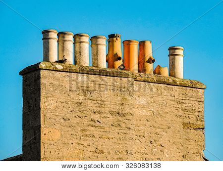 Chimney Details On House In Thurso, Scotland