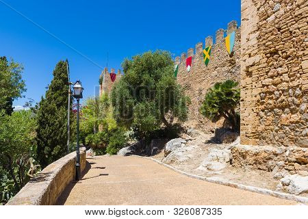 Mallorca, Spain - May 10, 2019: Capdepera Castle, Fortress From The 14th Century, Located Near Cala 