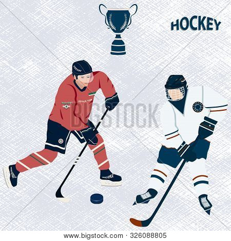 wintersport sticks and pucks