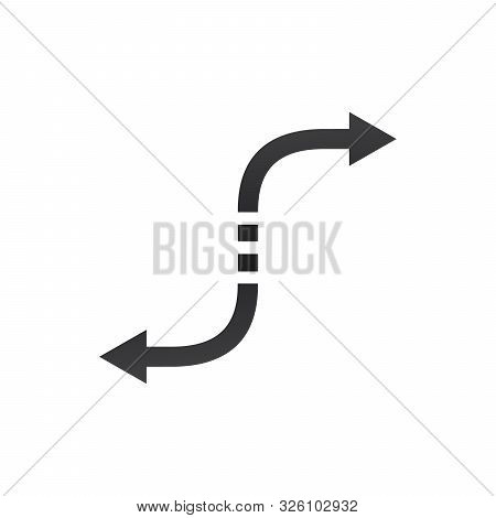 Decision Arrows In Opposite Direction. Stock Vector Illustration Isolated On White Background.