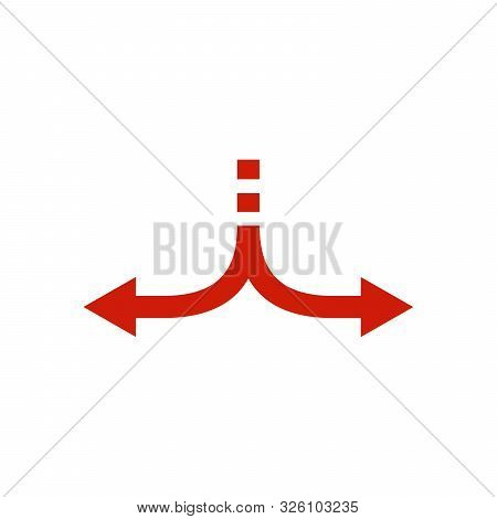 Decision Arrows In Opposite Direction. Stock Vector Illustration Isolated On White Background.