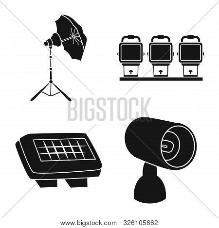 Vector Design Of Light And Theater Symbol. Collection Of Light And Club Stock Symbol For Web.