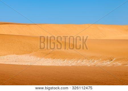 Sand Dunes In Dorob National Park In Namibia.
