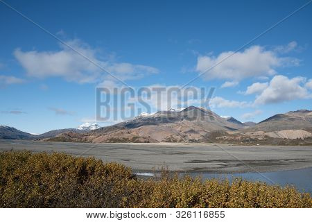 Stafafellsfjoll Mountains And River Jokulsa In Lon In East Iceland On A Sunny Day