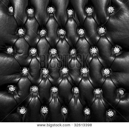 Leather fabric with strass.