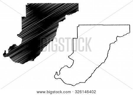 Monroe County, Alabama (counties In Alabama, United States Of America,usa, U.s., Us) Map Vector Illu