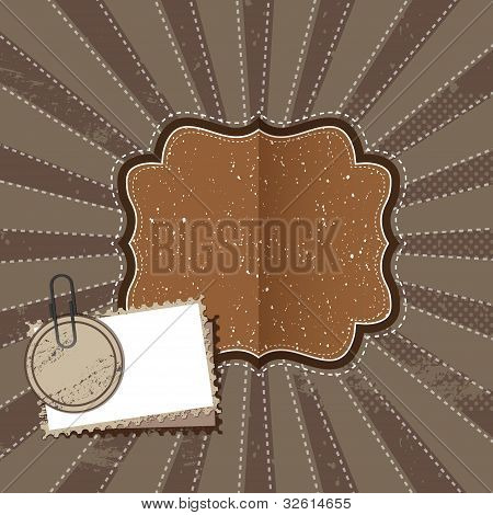 Beige vintage tervehdys.
