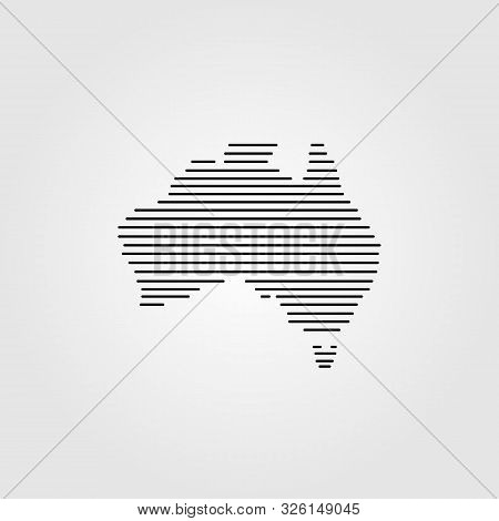 Australia Map Tech Digital Line Art Logo Vector Icon Design
