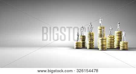 Employee Compensation Report and Salary Review  3D Render