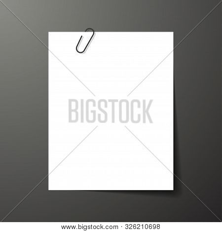 An Empty Sheet Of Paper Clip Is Attached