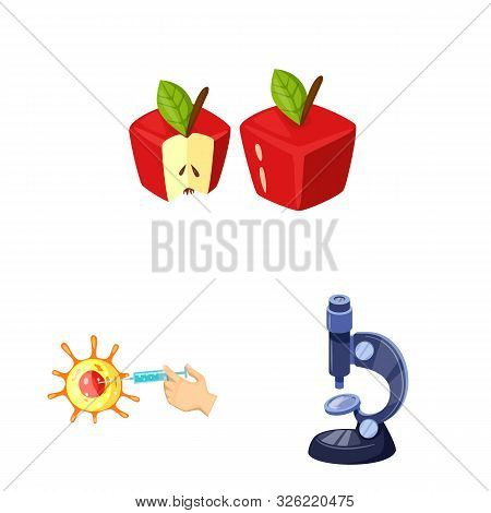 Vector Illustration Of Modified And Genetically Sign. Set Of Modified And Science Stock Vector Illus