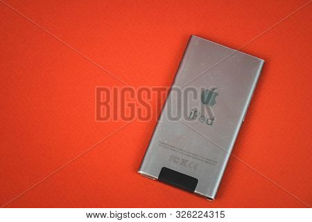 Voronezh, Russia - April 30, 2019 New Ipod Audio Player. From The Back. On The Day After Purchase. P