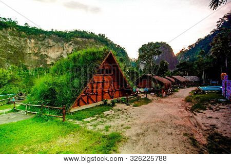 An Attractive And Beautiful Tourist Spot Located In The Canyon Of Bukittinggi City