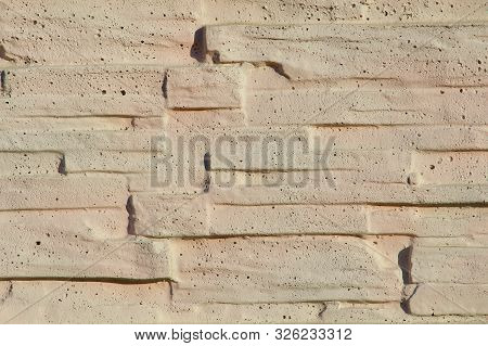 Background Of Brick Wall. Painted In Pastel Tone