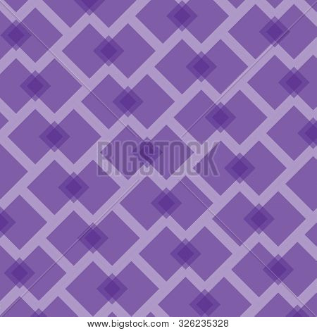 Repetition Of Geometric Rhombuses Inside Which Is A Transparent Rhombus. Ultraviolet Color.