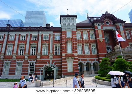 Tokyo / Japan - Sept 17 2018: Tokyo Station Is The Main Inter-city Rail Terminal In Tokyo. Old Red B