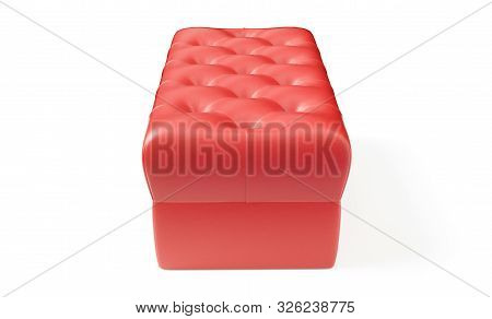 3d Render Of A Silk Royal Pillow With Golden Tussels Isolated On A White Background. Home Decor. Roy