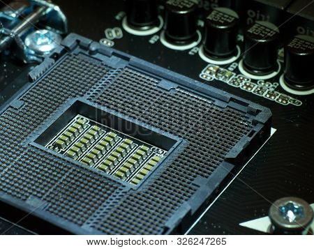 Cpu Processor Socket On A Computer Motherboard