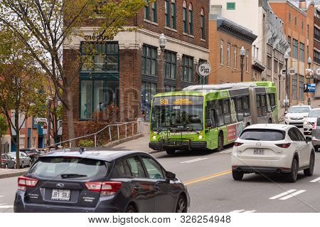 Quebec City, Canada - 4 October 2019: A Rtc Bus On Cote Abraham.
