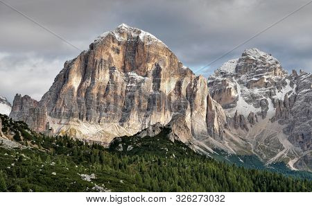 Dolomites Mountains In Italy. Beautiful Mountain Country.