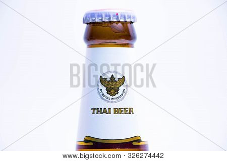Geneva/ Switzerland - 11.06.2018 : Famous Thai Beer Singha Premium Import Thailand