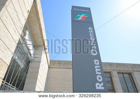 Rome Italy - June 18, 2019: Rome Ostiense Train Station Rome Italy