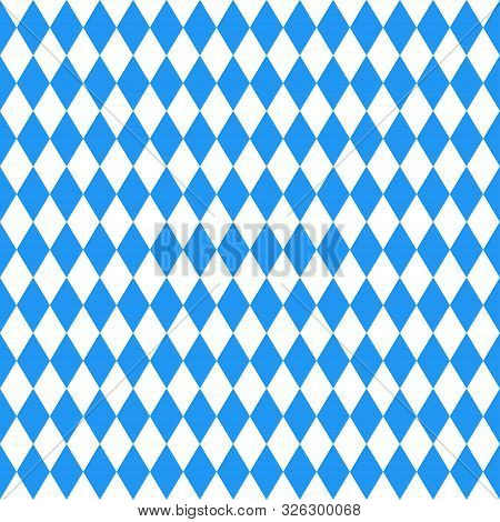 Oktoberfest Blue Abstract Geometric Background. October Festival. Vector Illustration, Blue Color. S