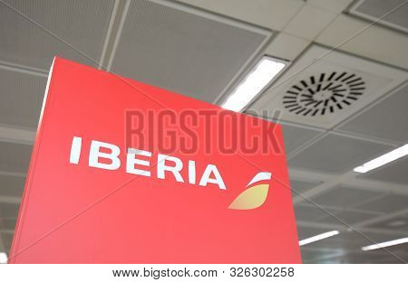 Rome Italy - June 19, 2019: Iberia Airlines Spain