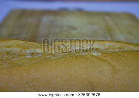 Baguette Cut In Half, Baguette Bread, French Bread, Organic Baguette Francese