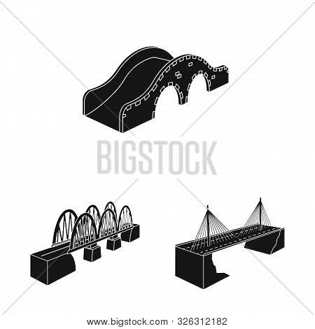 Vector Design Of Construct And Side Sign. Set Of Construct And Architecture Vector Icon For Stock.