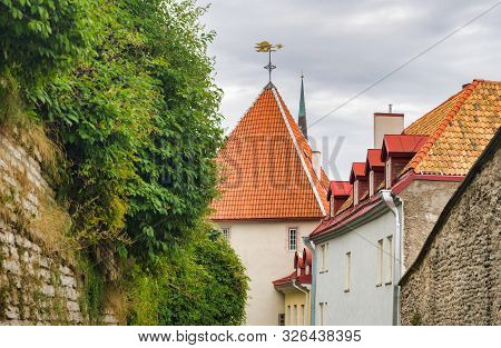 Narrow Old Streets In Old Tallinn, Estonia.