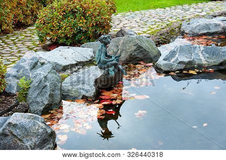 Saint Petersburg , Russia- October 5, 2019: Sculpture Of Kappa (japanese Water Demon) Was Made By Ko