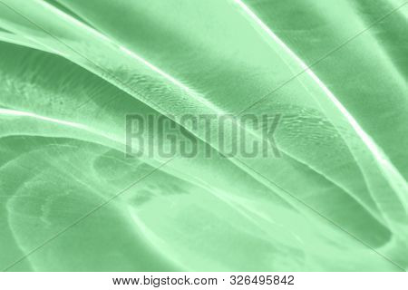 Mint Colored Abstract Background With Light And Shadows Caustic Effect