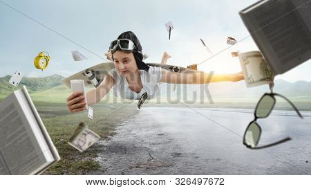Fly with self-made plane wing