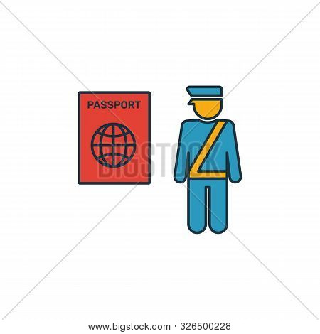 Passport Control Icon. Outline Filled Creative Elemet From Airport Icons Collection. Premium Passpor