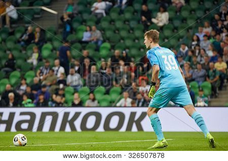 Krasnodar, Russia - October 3, 2019: Matvey Safonov Of Fc Krasnodar In Action During The Uefa Europa