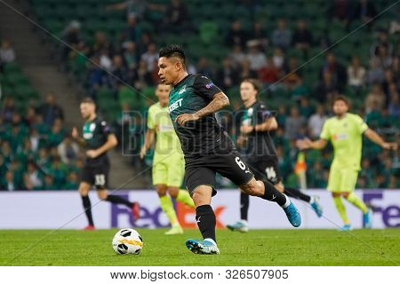 Krasnodar, Russia - October 3, 2019: Cristian Ramirez Of Fc Krasnodar Vies For The Ball During The U