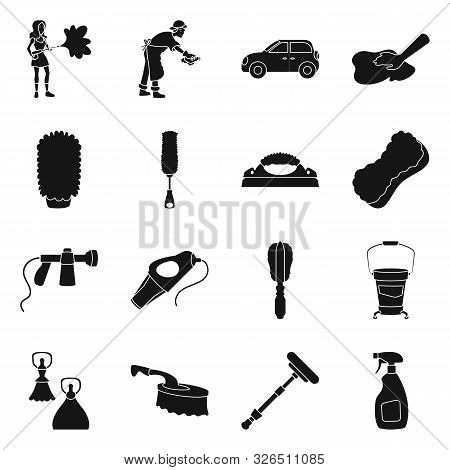 Vector Design Of Transport And Station Logo. Set Of Transport And Clean Stock Symbol For Web.