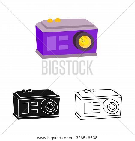 Vector Design Of Spotlight And Photo Icon. Web Element Of Spotlight And Effect Vector Icon For Stock