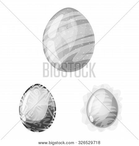 Vector Design Of Monster And Fantasy Symbol. Set Of Monster And Big Vector Icon For Stock.