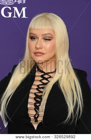 Christina Aguilera at the Los Angeles premiere of 'The Addams Family' held at the Century City AMC in Century City, USA on October 6, 2019.