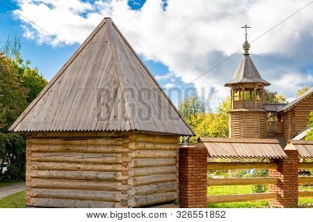 View Of Wooden Orthodox Church. Obninsk, Russia
