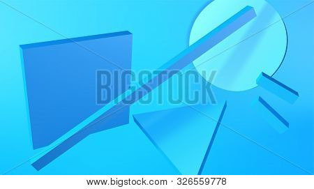 Abstract Background With Blue Shapes In Modern Avantgarde Style