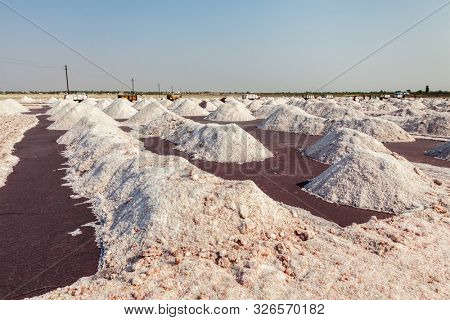 Salt mine at Sambhar Lake, Sambhar, Rajasthan, India